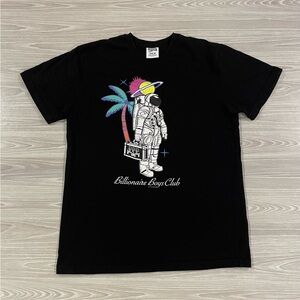 Billionaire Boys Club Astronaut T-Shirt Black Palm Trees Moon Men’s Size Medium